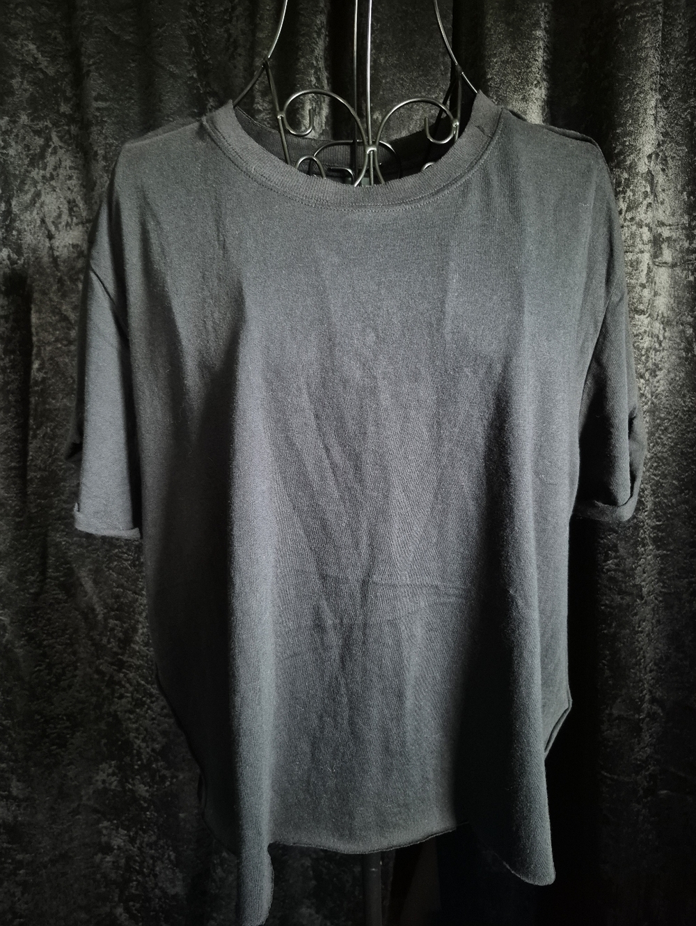 wild fable Black Short Sleeve Crop Tee